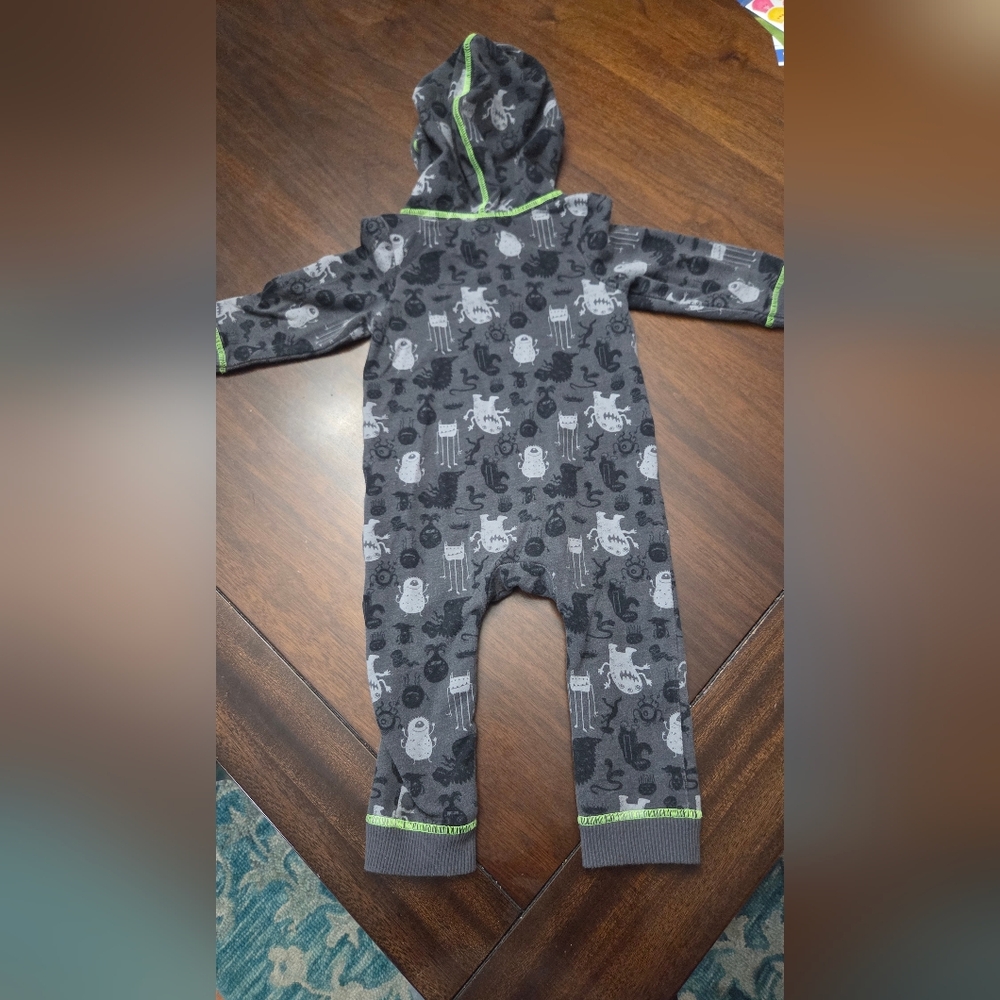 Gray and Green Monster Kids One Piece - Picture 4 of 4